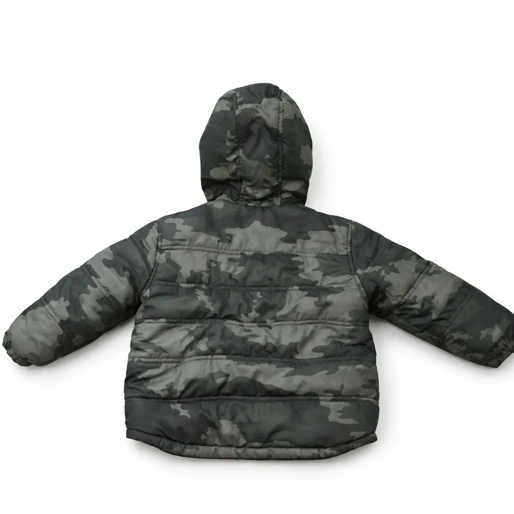 Toddler Camo Puffer Jacket w/ Hood 24 Months Lined Winter Coat
